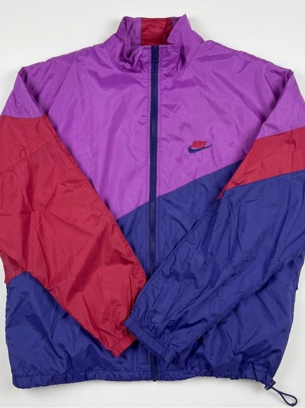 Vintage Nike Men’s Windbreaker Lightweight Jacket Color block Large Nylon RARE